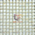 Round Iridescent White Glass Crystal Mosaic Tiles (CFR617)